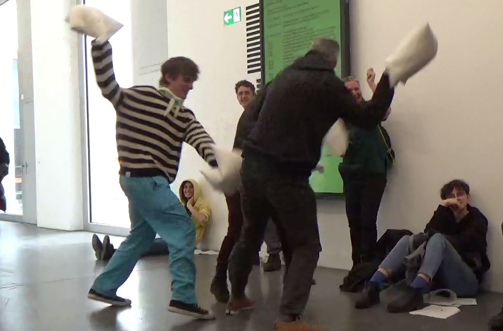 We met in the stairway, participatory performance